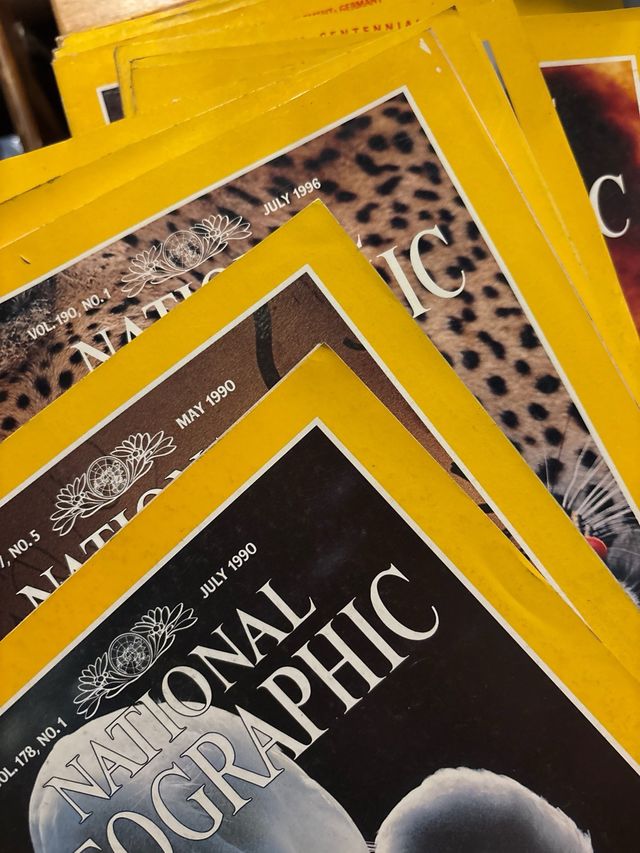 13 revistas de National Geographic de los 90