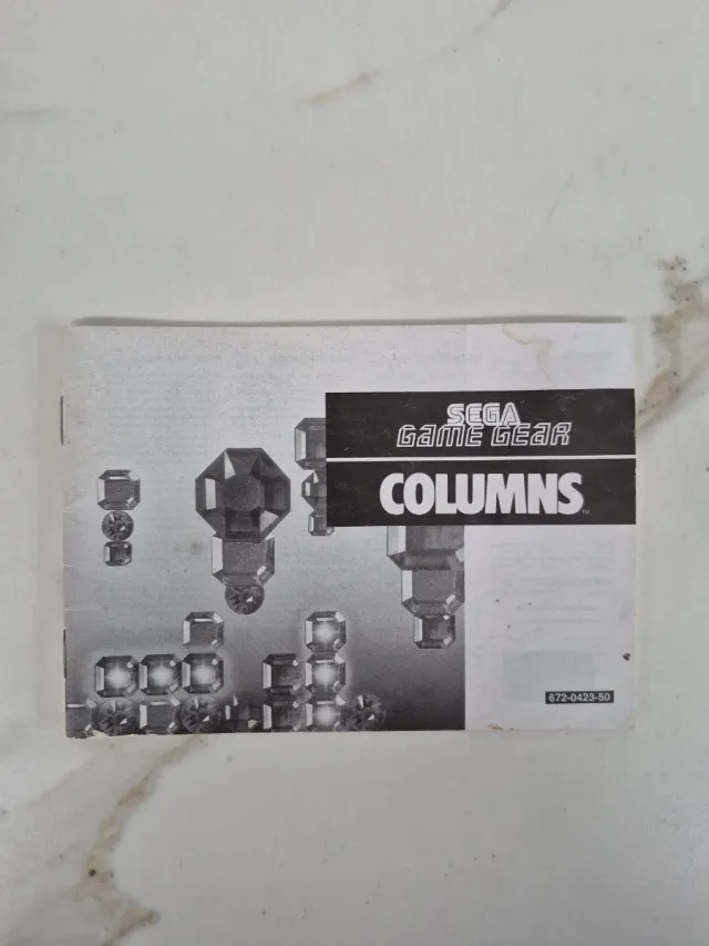 Manual Sega Game Gear Columns