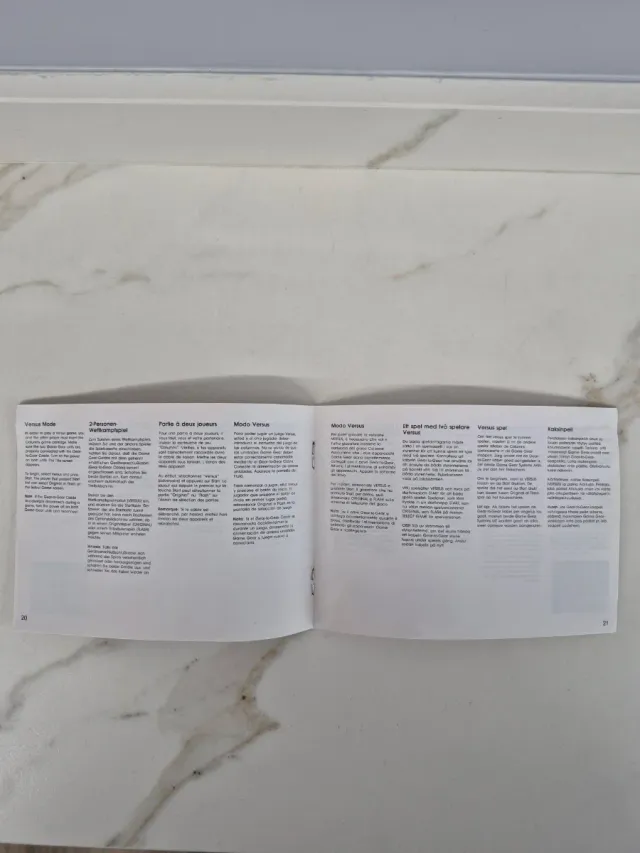 Manual Sega Game Gear Columns