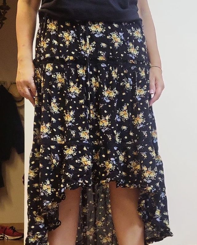 Falda estampada de flores