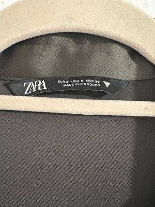 Vestido Zara Talla S Verde Oliva