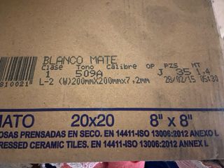 Azulejo blanco Keramex 20x20