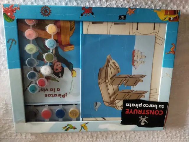 Kit Barco Pirata Madera para Construir y Pintar