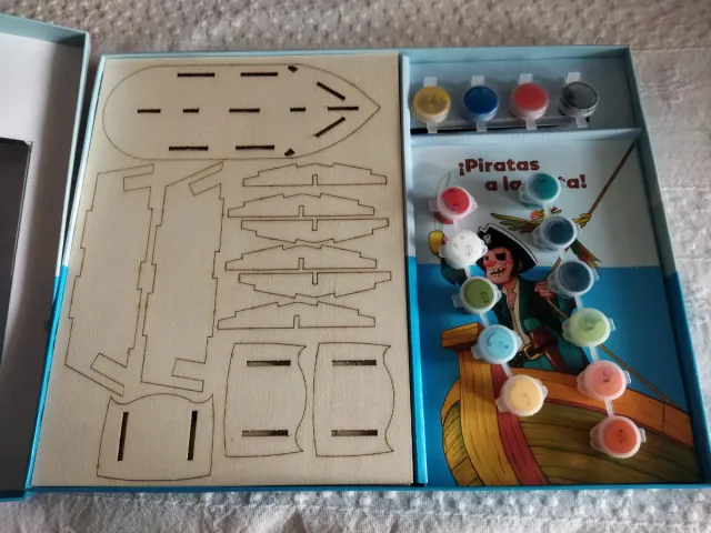 Kit Barco Pirata Madera para Construir y Pintar