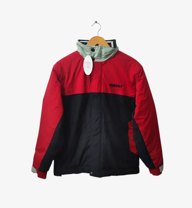 Chaquetón rojo y negro Subway hombre Talla S