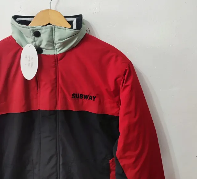 Chaquetón rojo y negro Subway hombre Talla S