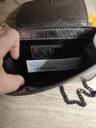 Bolso de fiesta Zara plateado