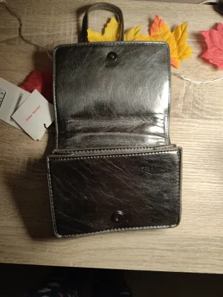 Bolso de fiesta Zara plateado