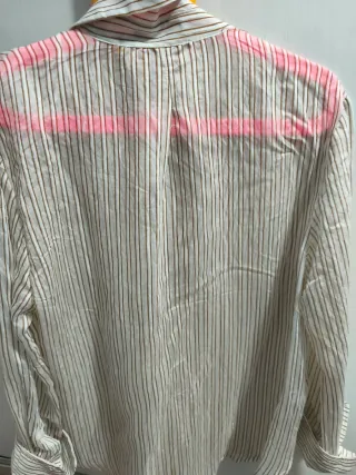 Blusa Mango Rayas Beige Talla S