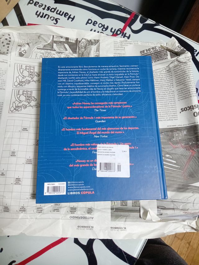 Libro de Adrián newey como hacer un coche