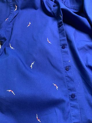 Blusa nadadoras azul talla M