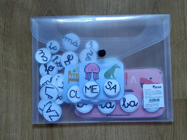 Juego conciencia fonológica sílabas palabras