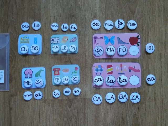 Juego conciencia fonológica sílabas palabras