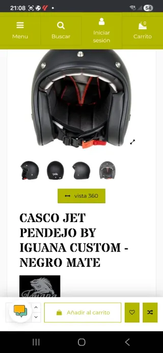 Casco de moto negro