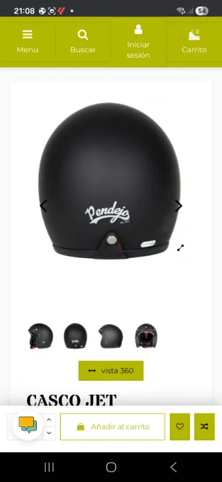 Casco de moto negro