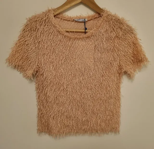 Blusa Zara fiesta pelito rosa Talla S
