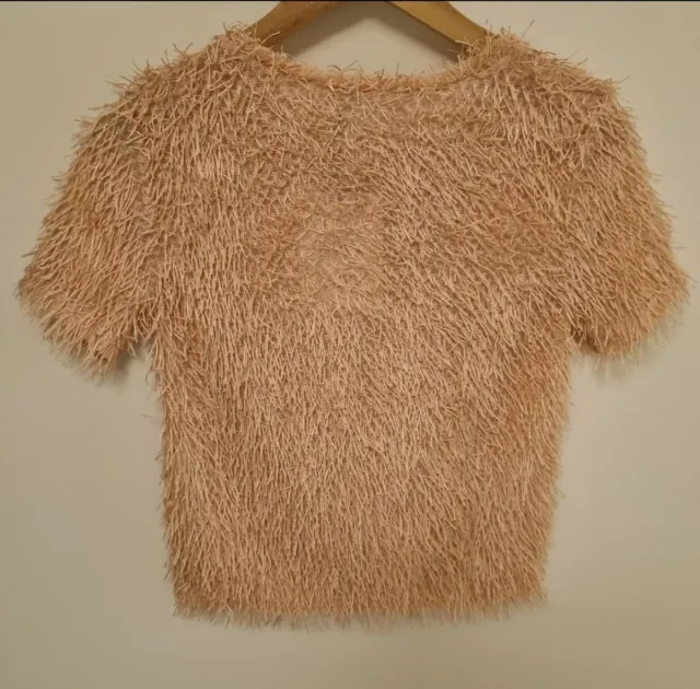 Blusa Zara fiesta pelito rosa Talla S