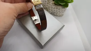 Pulsera Hombre Piel y Acero Dubái