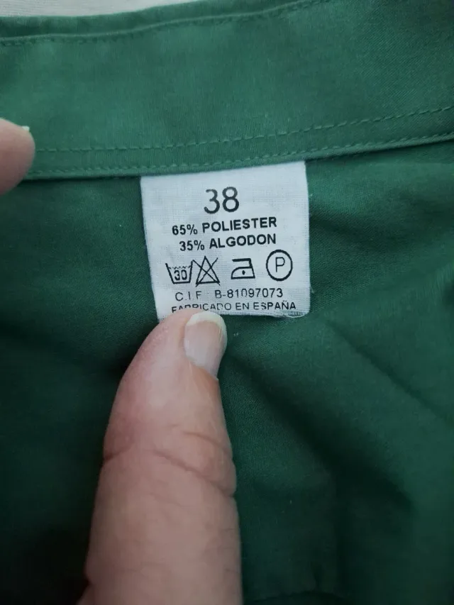 Camisa verde scouts Talla 38