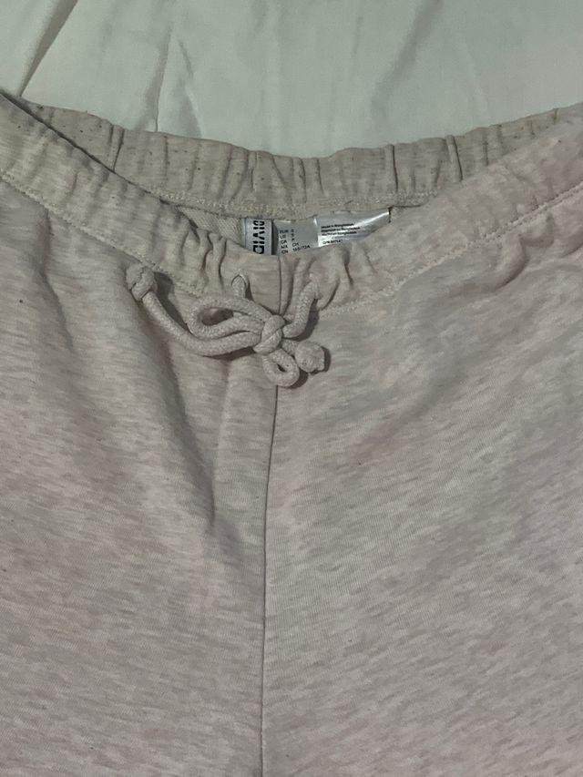 Completino tuta beige in cotone a gamba larga