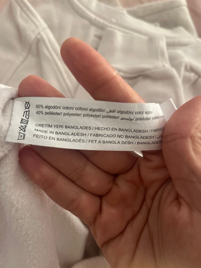 Conjunto chándal beige algodón wide leg