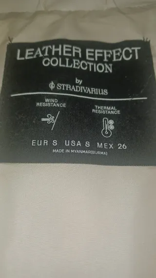 Cazadora efecto piel acolchada