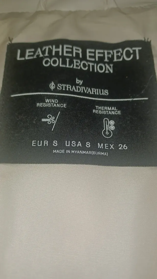 Cazadora efecto piel acolchada