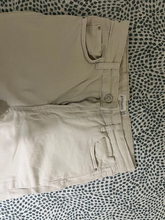 Vaqueros beige de campana