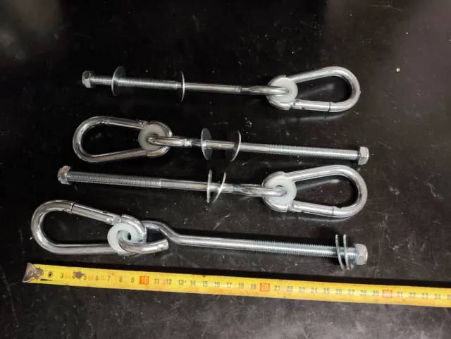 Soportes para columpio con mosquetón y tornillo