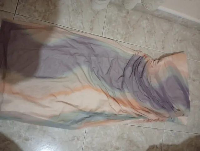 Vestido Zara Beige/ morado Talla XL