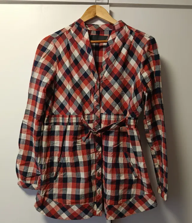 Blusa a cuadros mujer