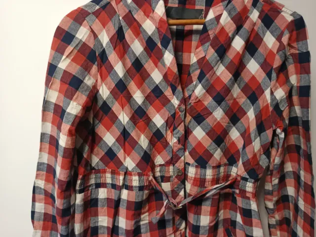 Blusa a cuadros mujer