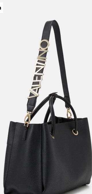 Borsa Valentino Pelle Nera Dettagli Oro