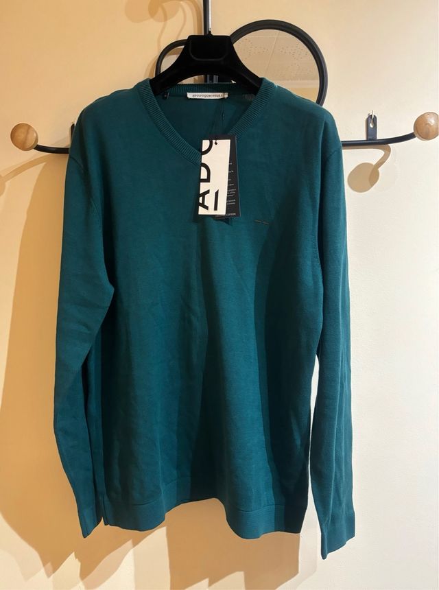 Jersey Adolfo Domínguez Azul Talla XL Nuevo