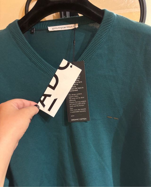 Jersey Adolfo Domínguez Azul Talla XL Nuevo