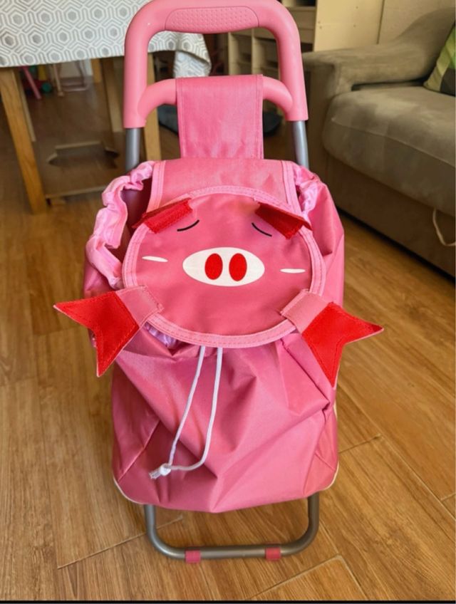 Carro de la compra infantil rosa