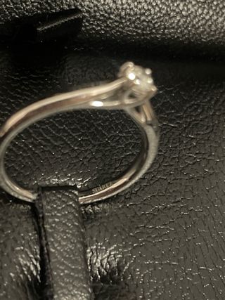Anillo Oro Blanco 18k Diamante Natural SUAREZ