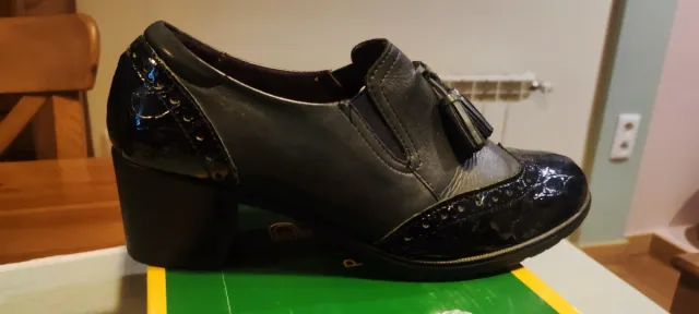 Zapatos Pitillos Talla 38 Azul Marino