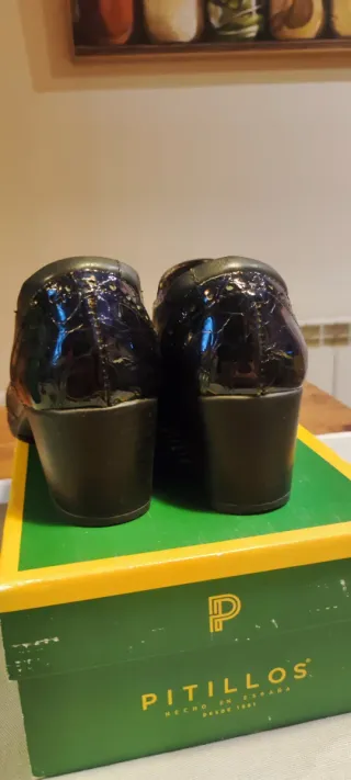 Zapatos Pitillos Talla 38 Azul Marino