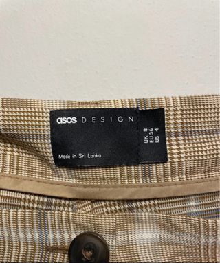 Pantaloni ASOS donna a quadri beige