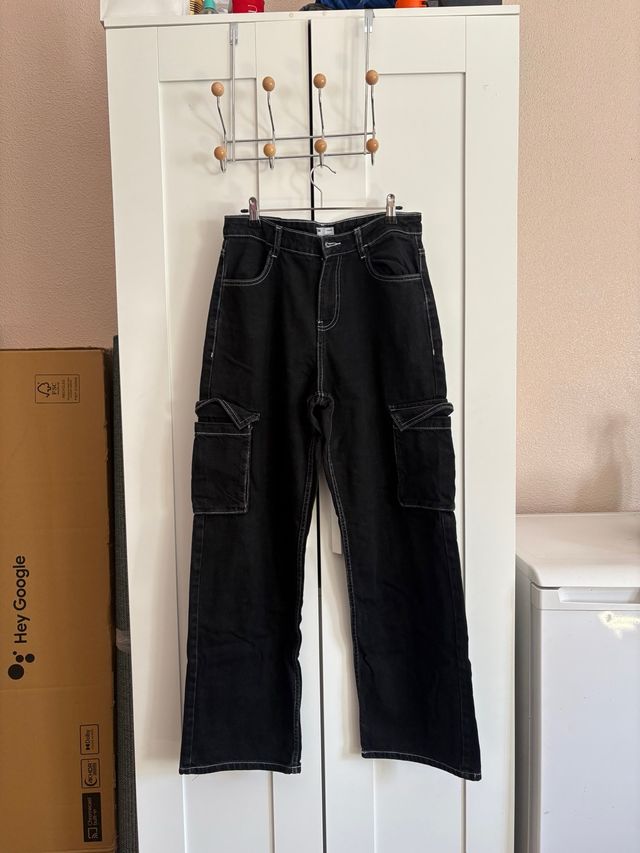 Pantalones Cargo negros 42