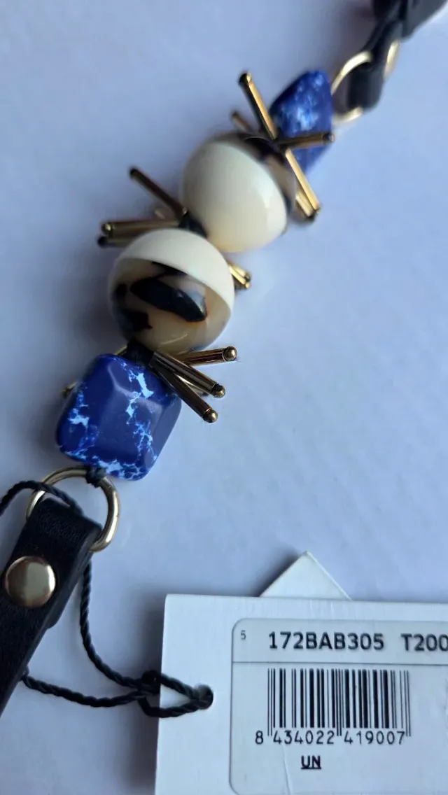 Pulsera BIMBA Y LOLA azul y dorada