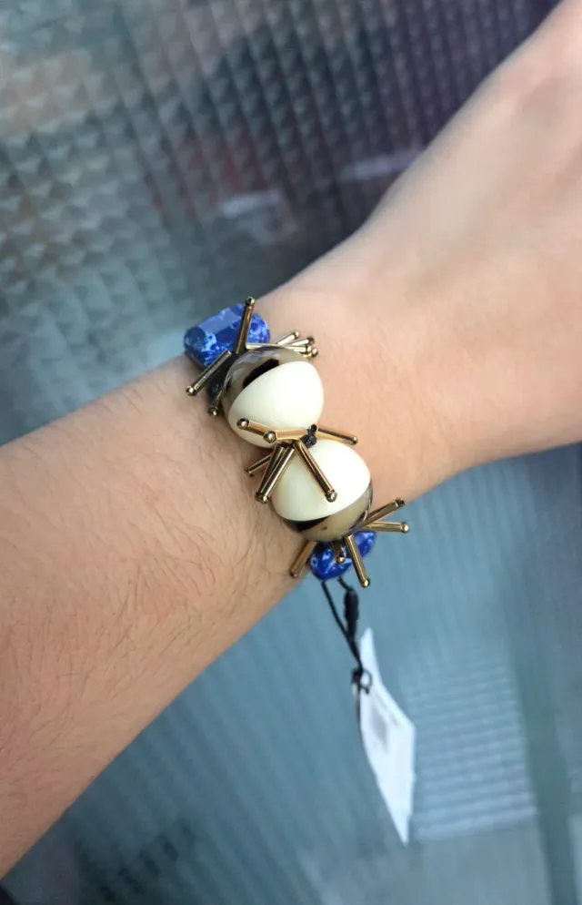Pulsera BIMBA Y LOLA azul y dorada