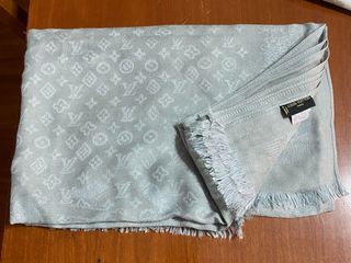 Stola Louis Vuitton Beige Monogram , seta e lana