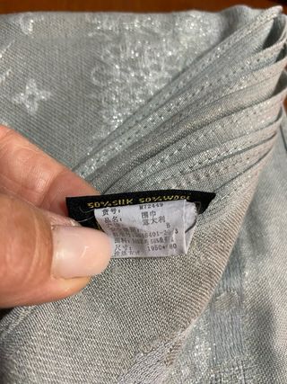 Stola Louis Vuitton Beige Monogram , seta e lana