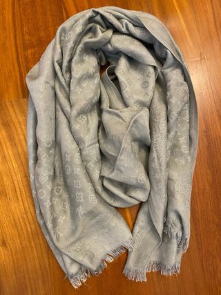 Stola Louis Vuitton Beige Monogram , seta e lana