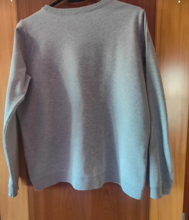 Sudadera acolchada mujer gris/teal