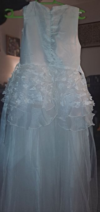 Vestido fiesta niña 10 años blanco