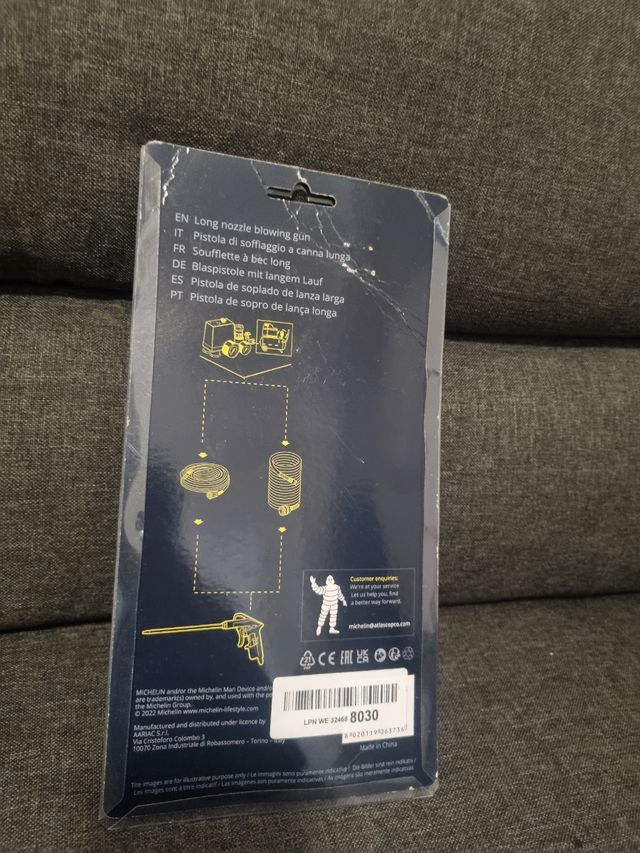 Pistola de aire Michelin con boquilla larga