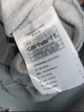 Sudadera Carhartt Gris Logo Blanco